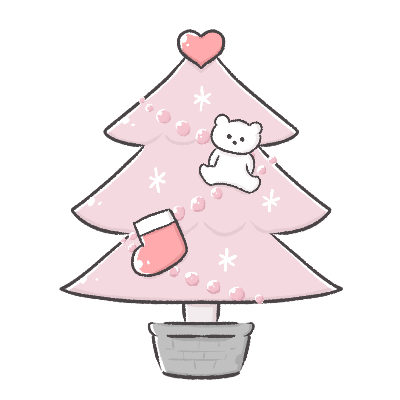 ピンククリスマスツリー