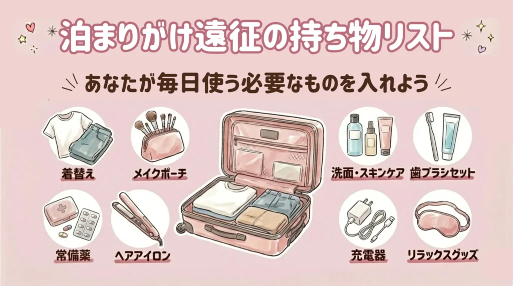 ジャニーズライブ持ち物リスト｜泊まりがけ遠征の持ち物リスト