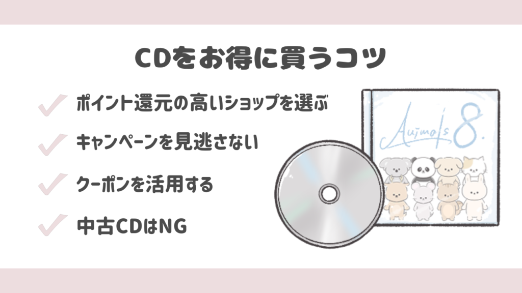 CDはどこで買うのがお得？購入のコツ