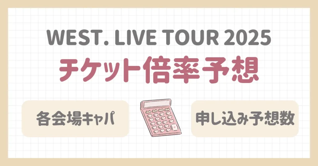 WEST.ライブ2025情報まとめ｜チケット倍率予想