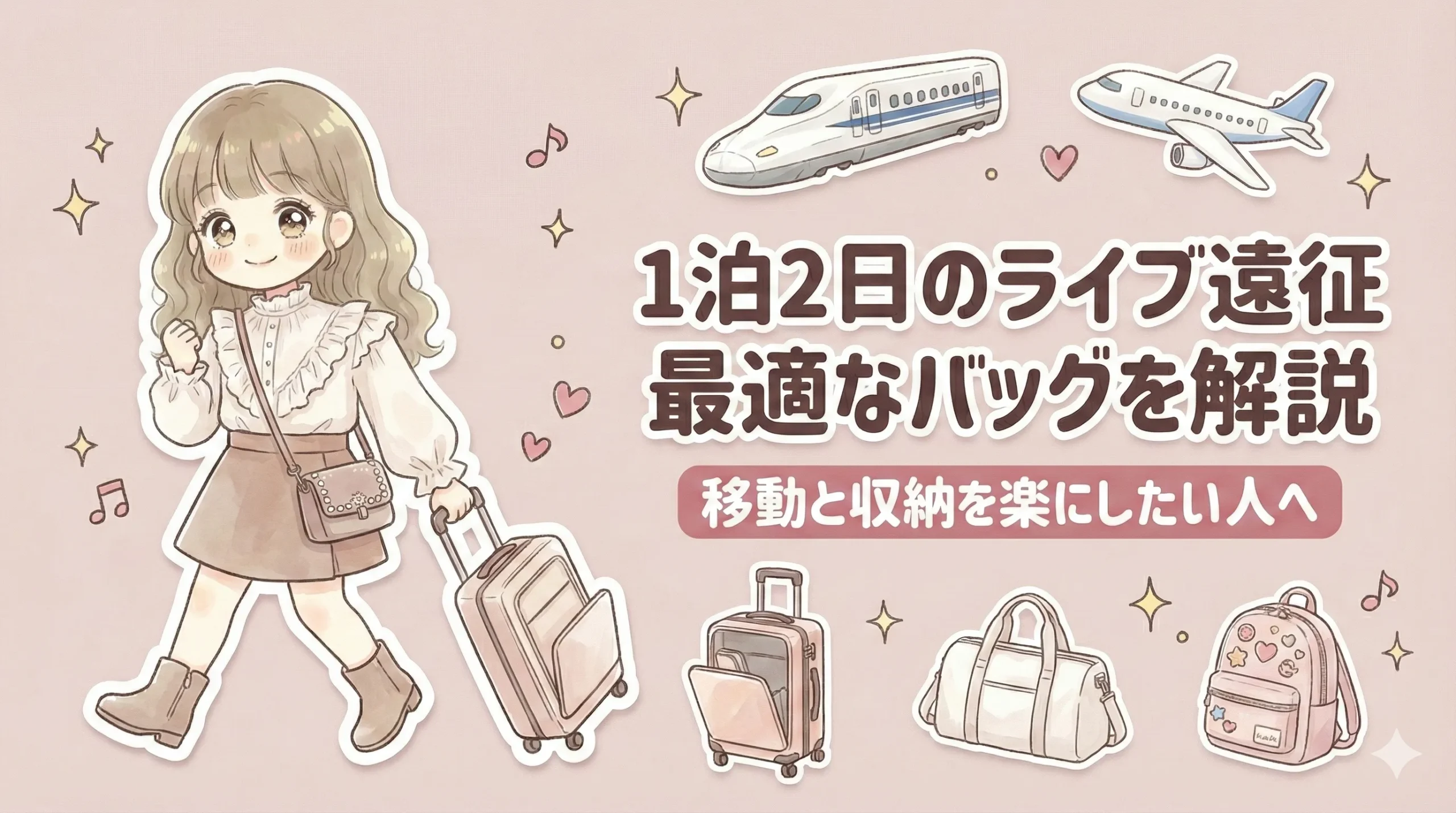 1泊2日のライブ遠征に最適なバッグを解説|移動と収納を楽にしたい人へ