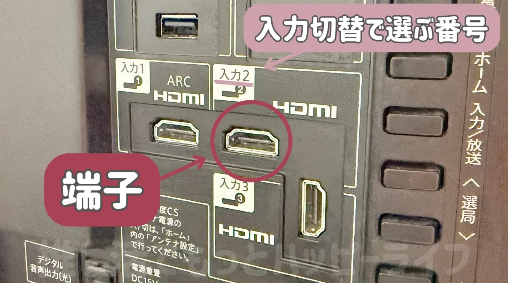 ジャニーズ配信をテレビで見るときに起こりやすいトラブル対処法｜画面が真っ暗なときは入力切替を確認【端子の画像】