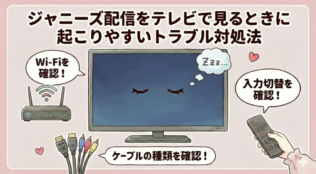 ジャニーズ配信をテレビで見るときに起こりやすいトラブル対処法