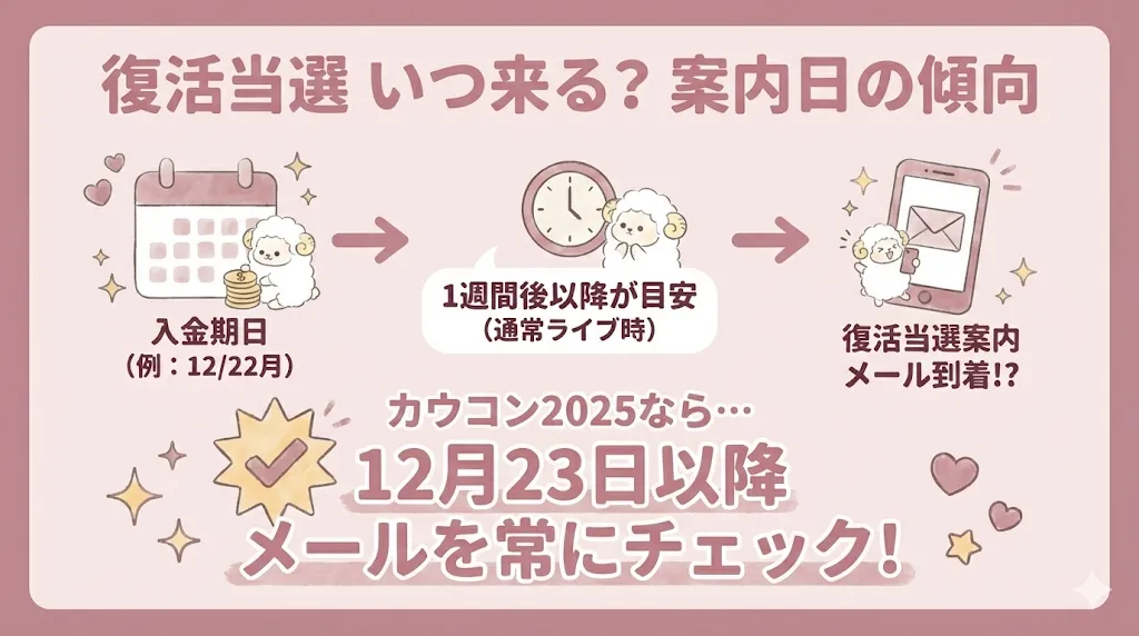 ジャニーズカウコン2025のチケットの入手方法|復活当選枠(ファンクラブ会員落選者のみ)
