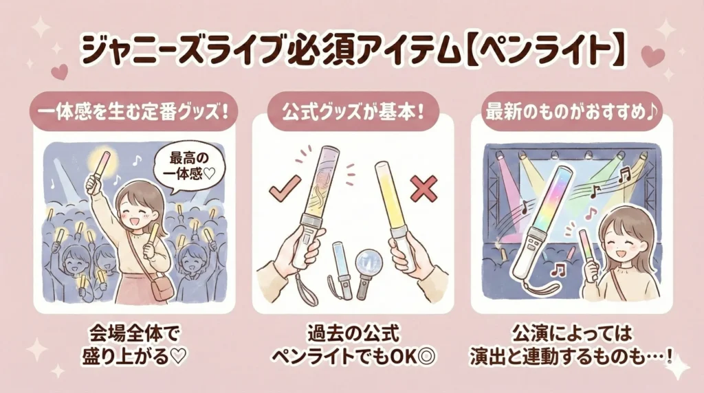 ジャニーズライブ必須アイテム【ペンライト】