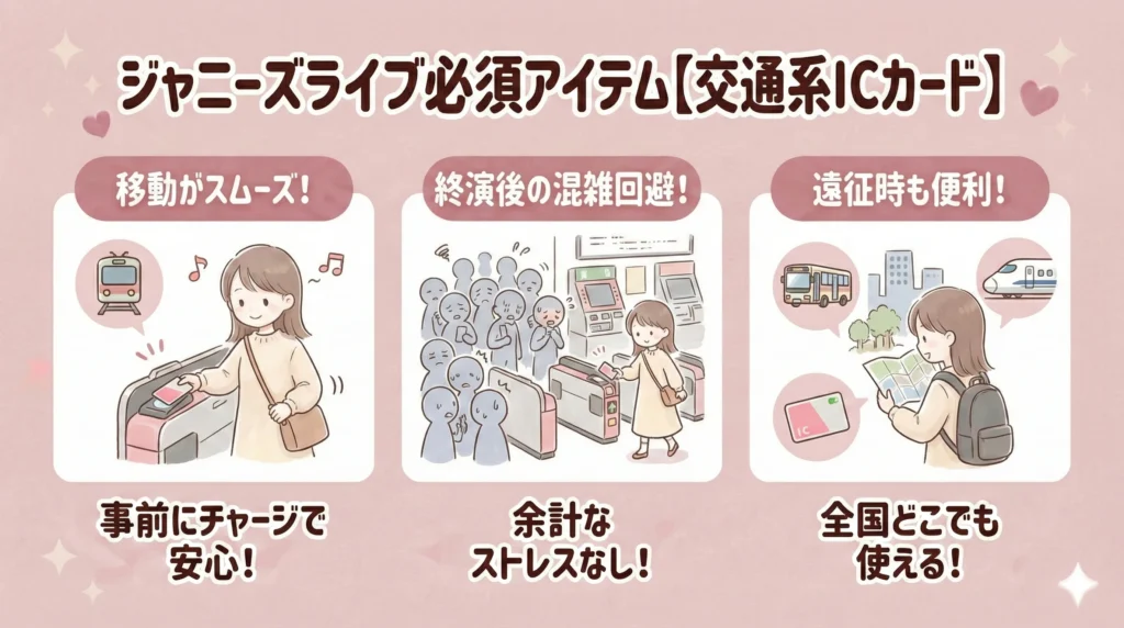 ジャニーズライブ必須アイテム【交通系ICカード】