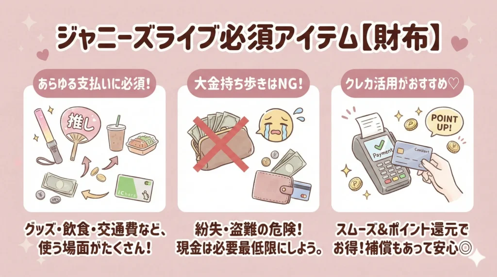 ジャニーズライブ必須アイテム【財布】