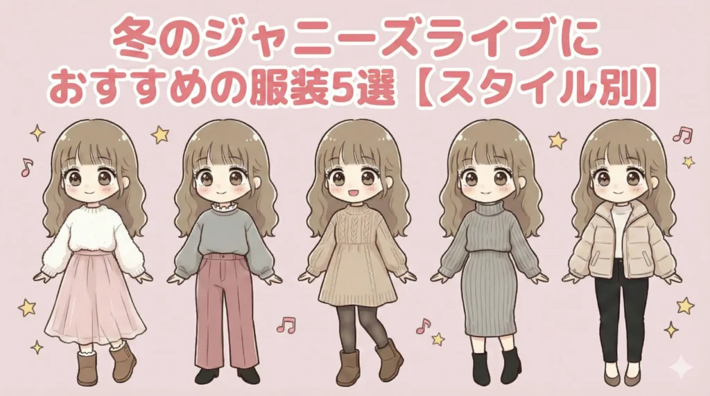 冬のジャニーズライブにおすすめの服装5選【スタイル別】