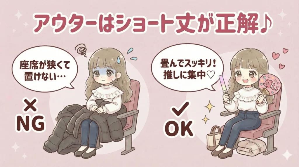 冬のジャニーズライブにおすすめの服装5選【アウターはショート丈が正解】