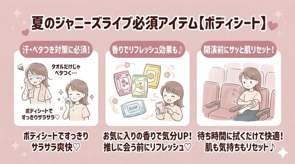 夏のジャニーズライブ必須アイテム【ボディシート】