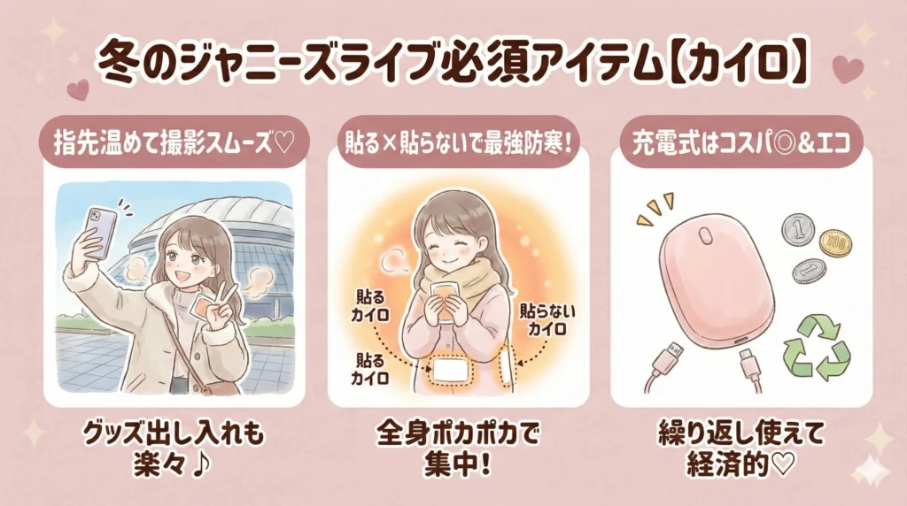 冬のジャニーズライブ必須アイテム【カイロ】