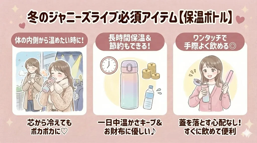 冬のジャニーズライブ必須アイテム【保温ボトル】