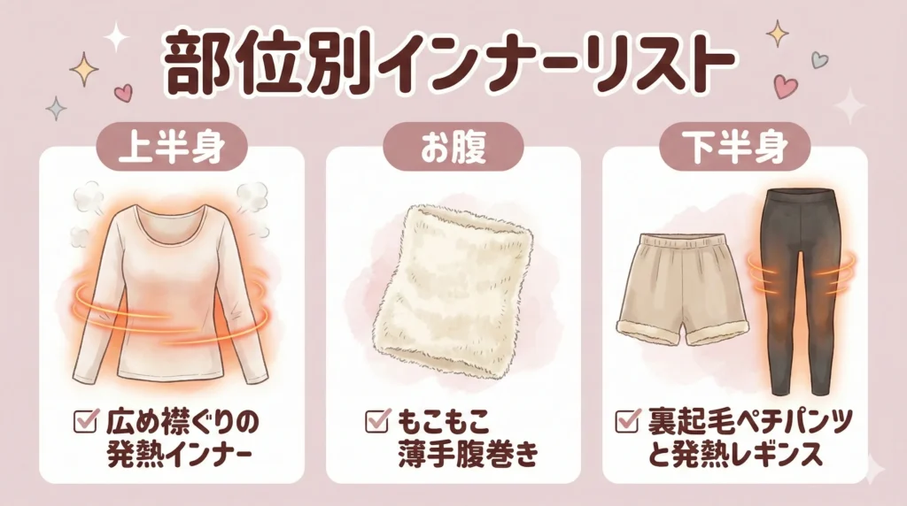 冬のジャニーズライブの服装で失敗しない3つの方法【部位別の機能性インナーリスト】