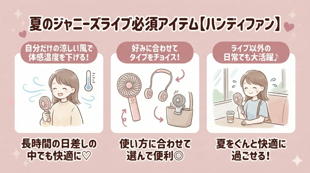 夏のジャニーズライブ必須アイテム【ハンディファン】