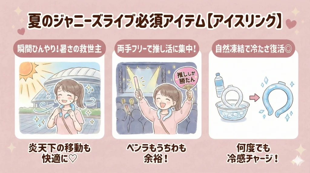 夏のジャニーズライブ必須アイテム【アイスリング】