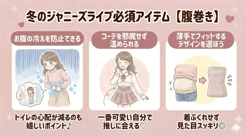 冬のジャニーズライブ必須アイテム【腹巻き】