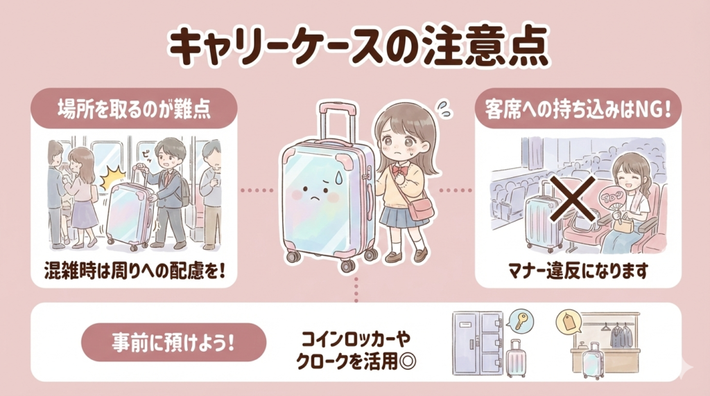 キャリーケースの注意点