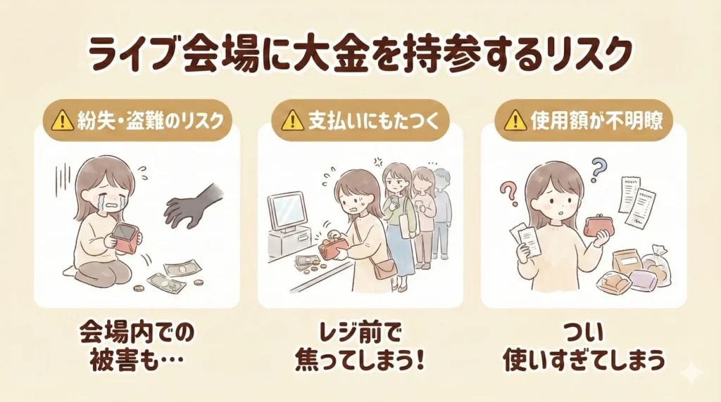 ジャニーズライブ会場に大金を持参するリスク