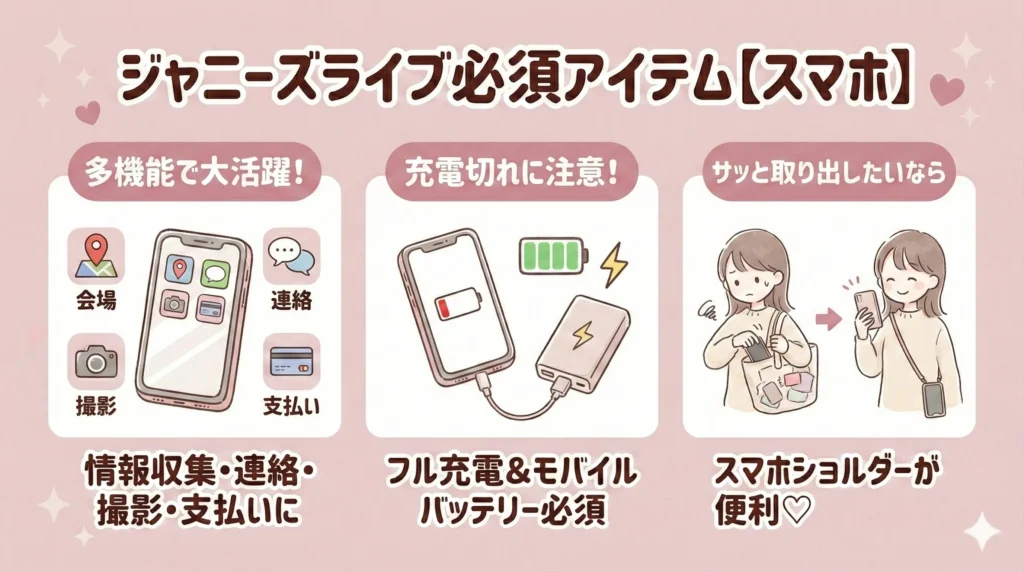 ジャニーズライブ必須アイテム【スマホ】