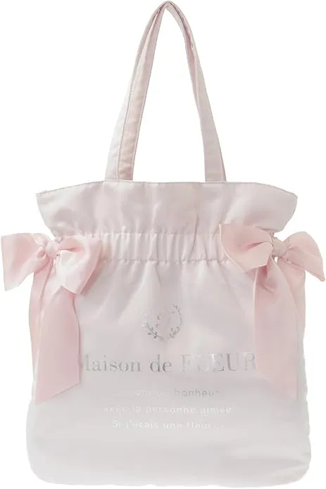 Maison de Fleur(メゾンドフルール)|ダブルリボンギャザートートバッグ