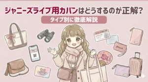 ジャニーズライブ用カバンはどうするのが正解？タイプ別に徹底解説